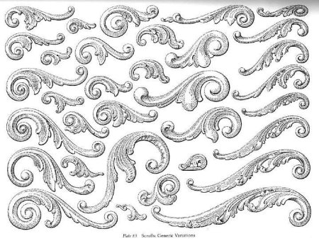 Орнаменты и узоры завитки для резьбы по дереву