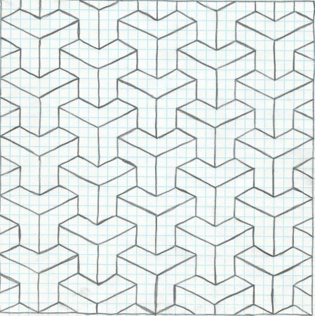 Геометрические узоры по клеточкам