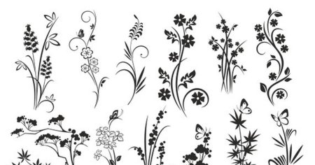 Растительный орнамент вектор