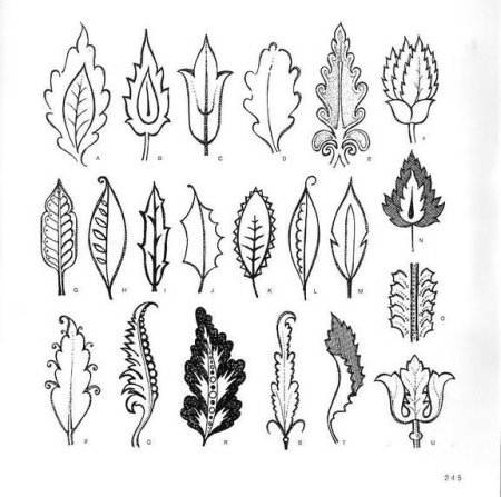 Стилизация листьев растений