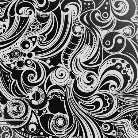 Абстракция в черно-белом цвете