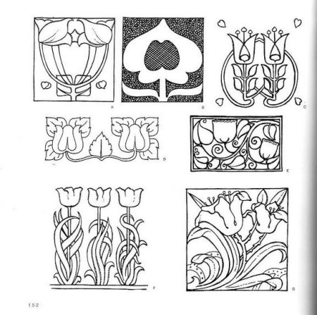 Орнамент ар нуво растительный