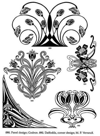 Орнаменты арт нуво Модерн арт деко