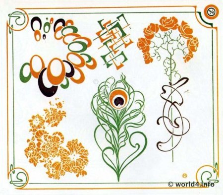 Элементы орнамент арт нуво