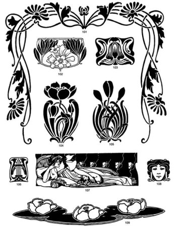 Орнамент арт нуво Модерн