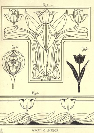 Ирисы в стиле Модерн и ар-нуво