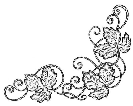 Вьющиеся цветы эскиз