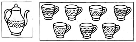 Посуда с геометрическим орнаментом для раскрашивания
