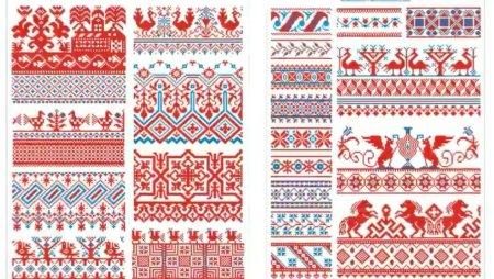 Узоры на старинном полотенце