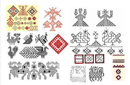 Мезенская роспись солярные знаки