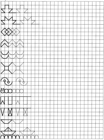 Узоры в клеточку для дошкольников