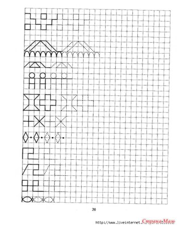 Графический узор по клеточкам для дошкольников