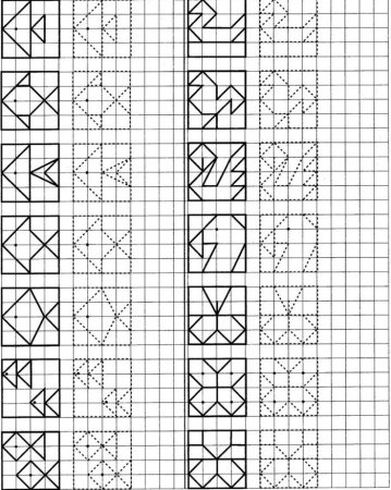 Графические узоры по клеточкам
