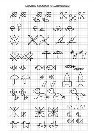 Рисование по клеточкам узоры