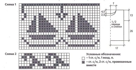 Схема филейного вязания крючком для мальчика
