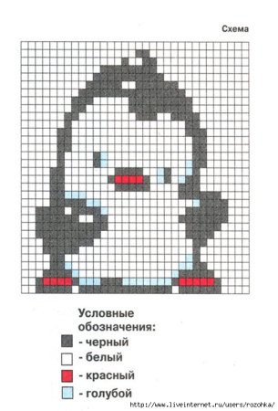 Схемы рисунков на вязаных вещах