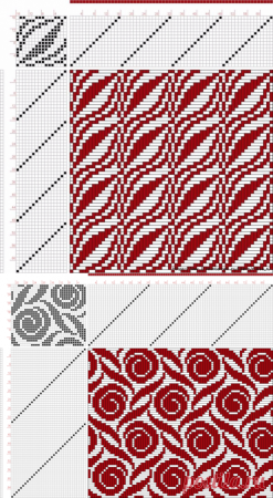 Орнамент жаккард двухцветный