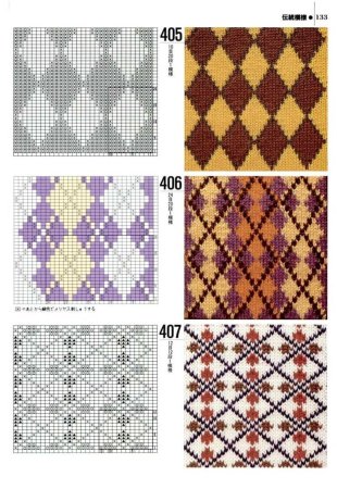 Перфокарта жаккард узор клетка