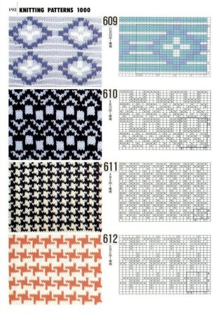 Двухцветный узор спицами ленивый жаккард схемы