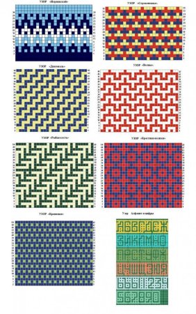 Флорентийский ленивый жаккард схемы