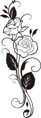 Трафареты вьющихся цветов