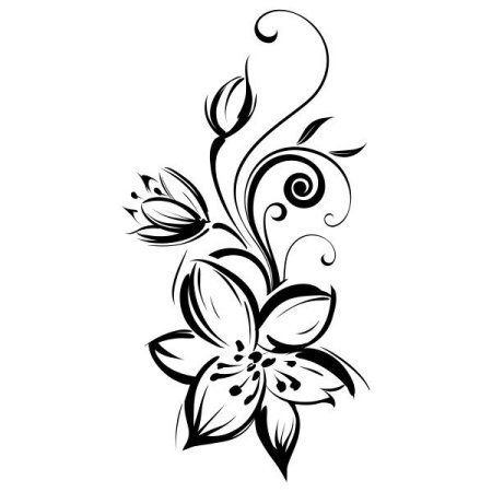 Вертикальный цветочный узор