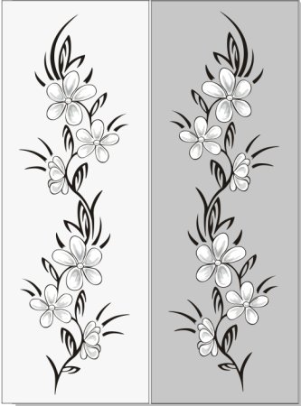 Пескоструй растительный орнамент