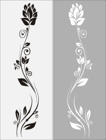 Растительный орнамент вертикальный