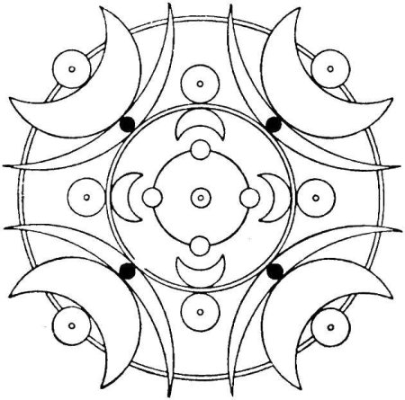 Узор в полосе из геометрических фигур