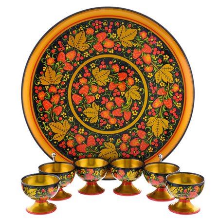 Русский орнамент на посуде