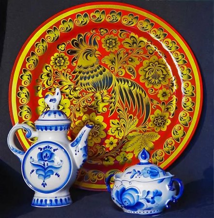 Городецкая Хохломская Гжель