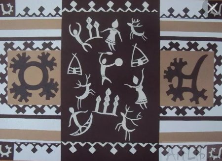 Орнамент олень Ханты манси