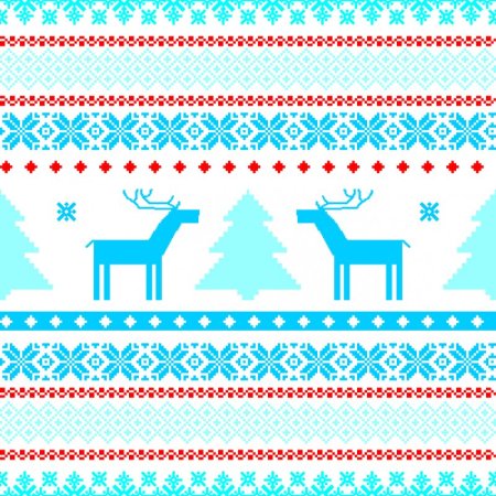 Новогодний орнамент с оленями