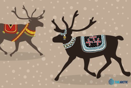 Орнамент олень Ханты манси