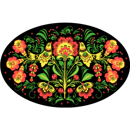 Городецкая, Палехская, Хохломская роспись