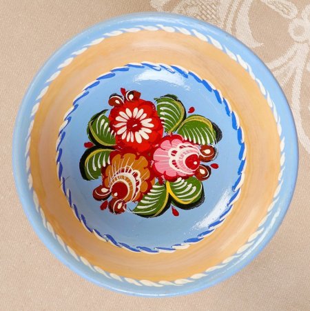 Городецкая роспись тарелочка