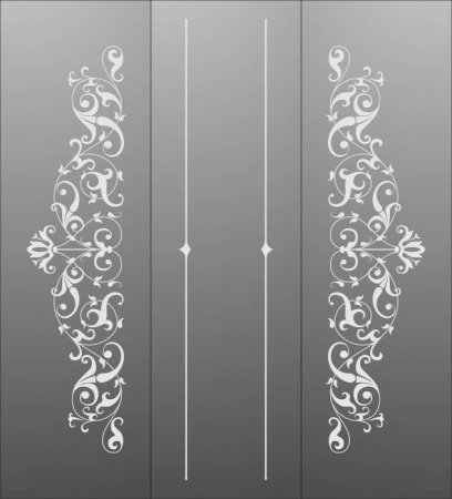 Пескоструйный орнамент на стекле