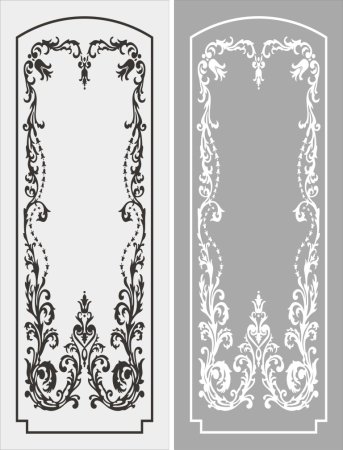 Пескоструй растительный орнамент