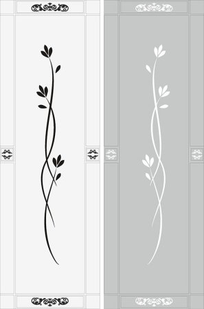 Витраж орнамент в прямоугольнике