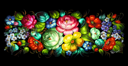 Жостово роспись орнамент