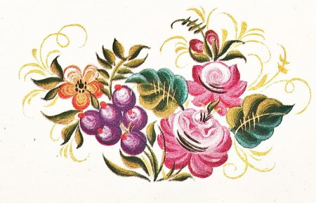 Жостовская роспись элементы узора