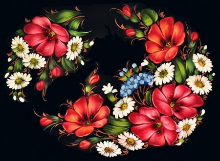 Жостовская роспись орнамент