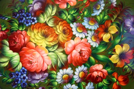 Жостовская роспись орнамент