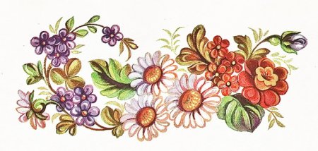 Жостовская роспись в полосе