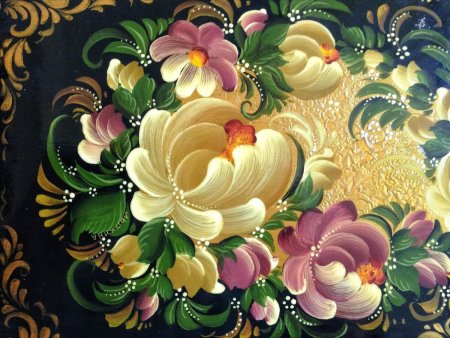 Жостовская роспись паттерн