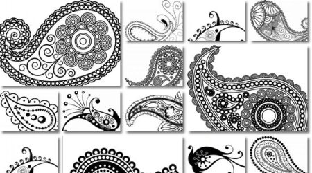 Узор огурцы на тюбетейке