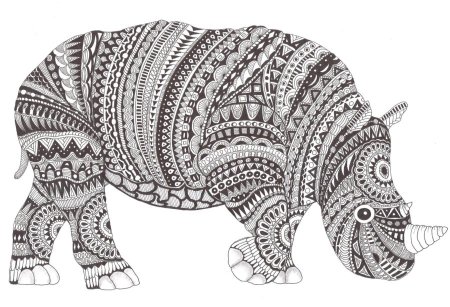 Дудлинг и Зентангл животные