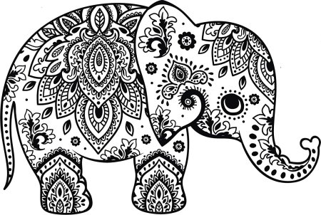 Индийский слон орнамент