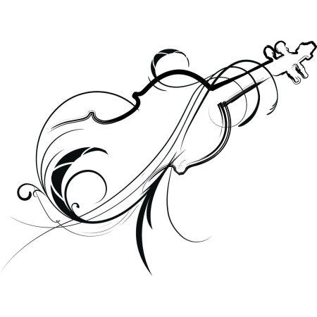 Скрипка контур