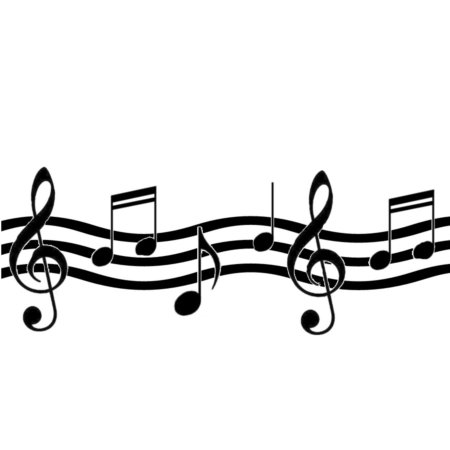 Музыкальные узоры без фона